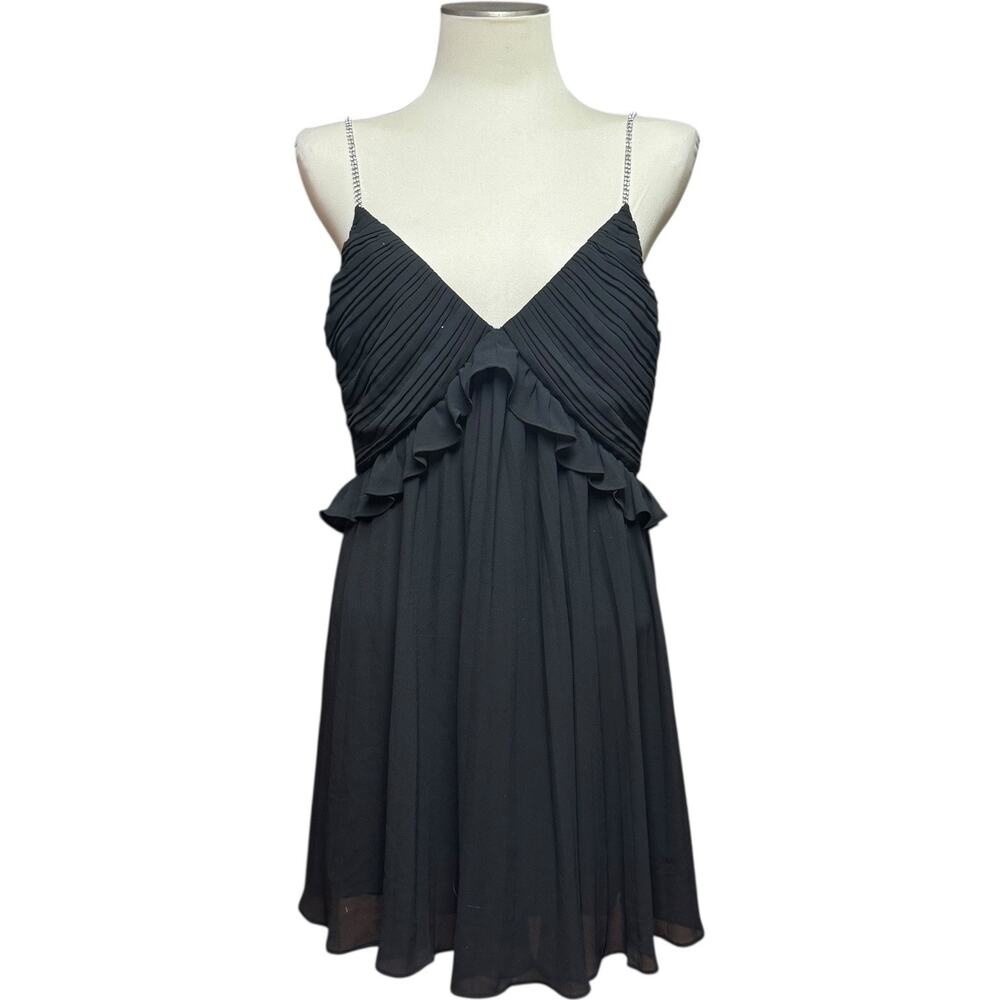 Michael Michael Kors Rhinestone Strap Mini Cocktail Dress Black 12 - Picture 2 of 6